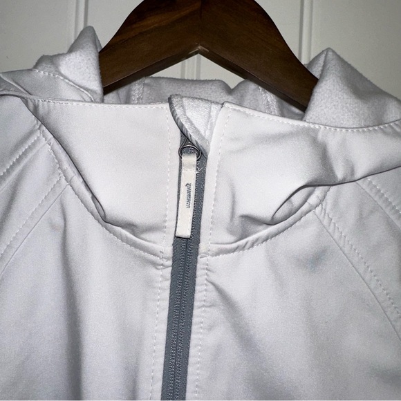 Free Tech White gray hooded zippered jacket women S - Picture 3 of 12
